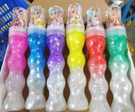 F2 SLIME CRYSTAL  CON BRILLOS Y MUÑECA 6PZ