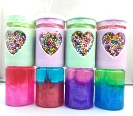 G2 SLIME CRYSTAL MUD CON BOLITAS DE COLORES 12PZ