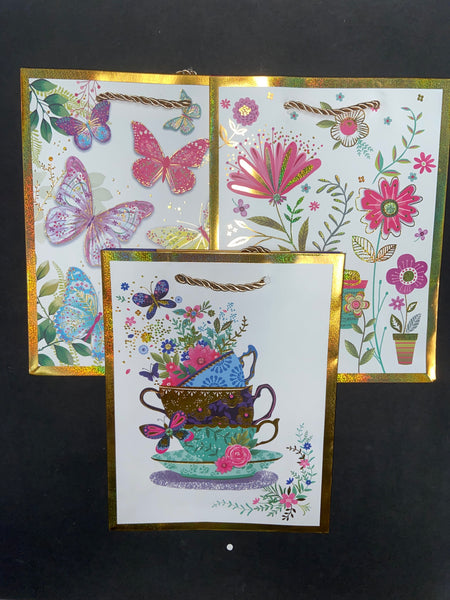 D2 BOLSA DE REGALO FLORAL CHICA 174 12PZ