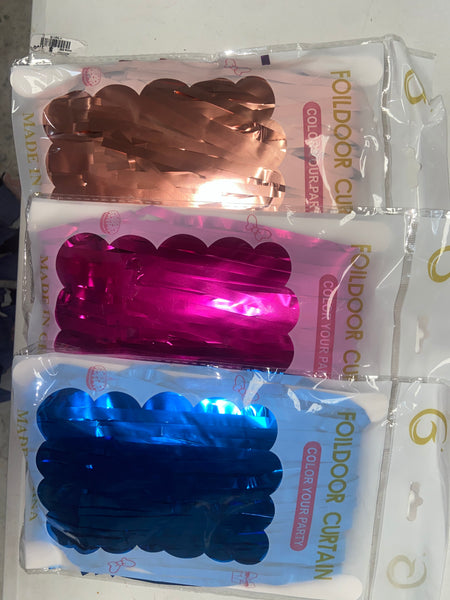 D3 CORTINA SURTIDA VARIOS COLORES 12PZ