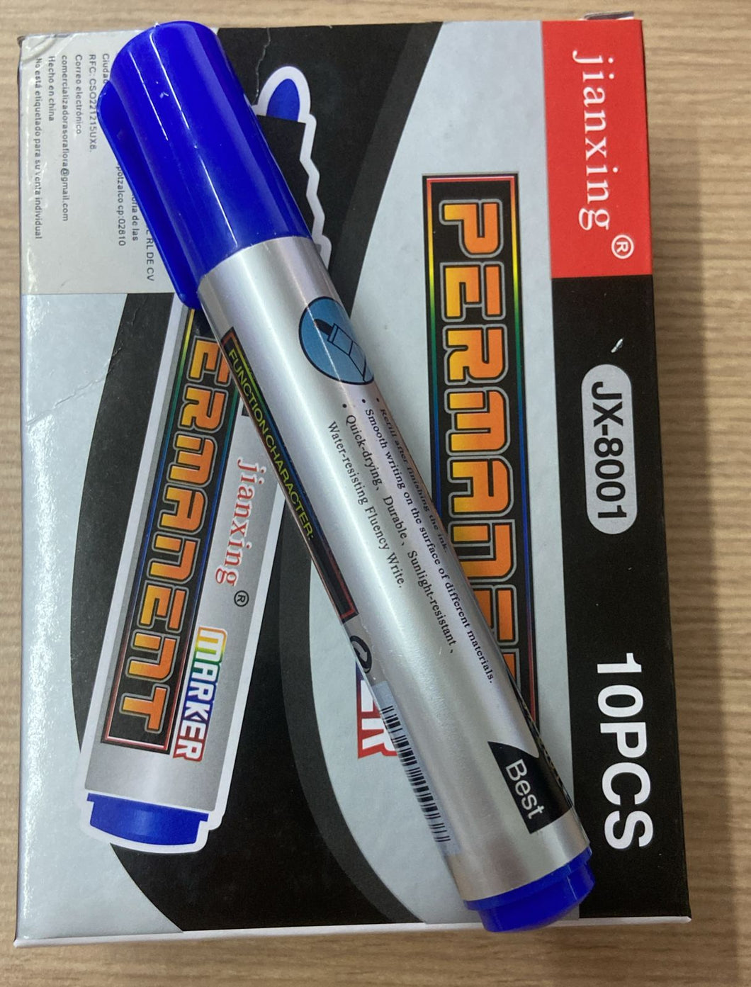 B4 PLUMÓN PERMANENT MARKER AZUL 10PCS 1PZ