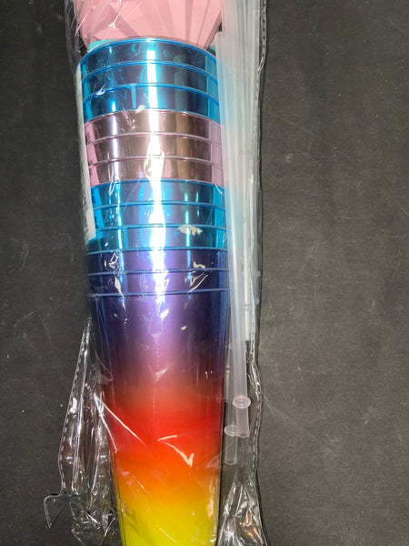 E3 VASO 450ML CON POPOTE Y MOÑO 12PZ