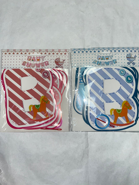 G2 LETRERO BABY SHOWER 12PZ