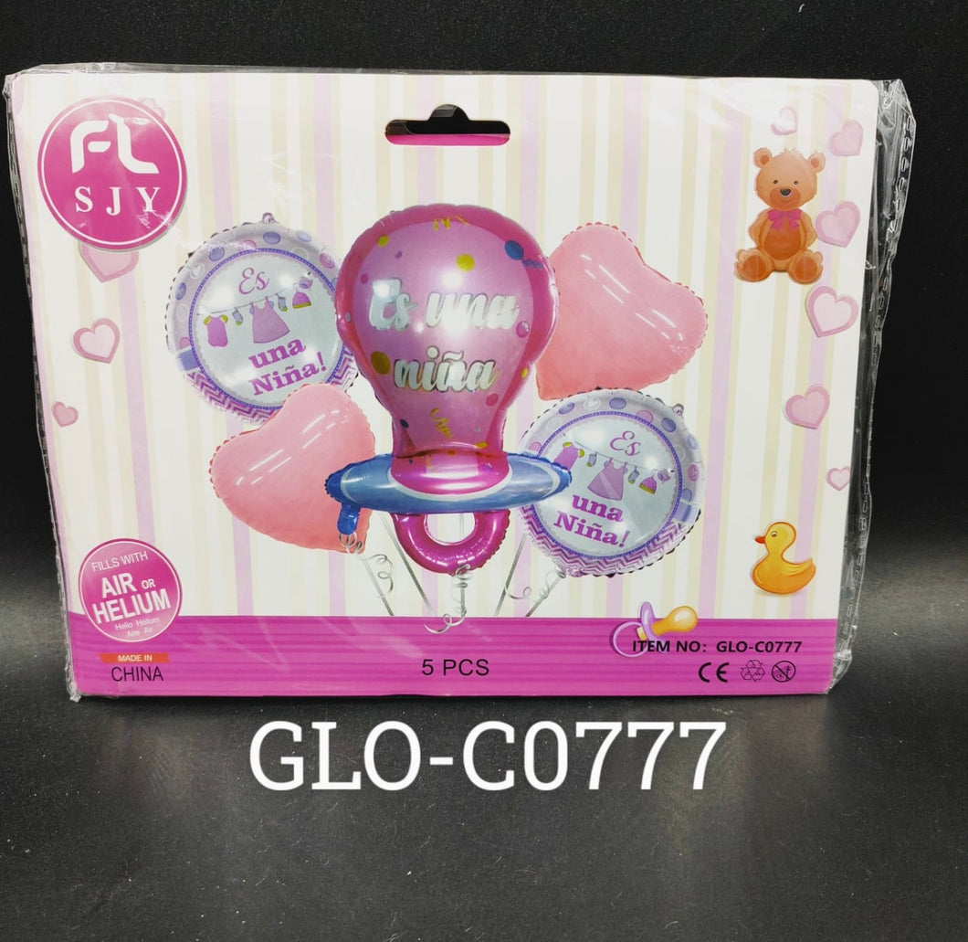 A3 GLOBO ROSA CHUPON 12PZ