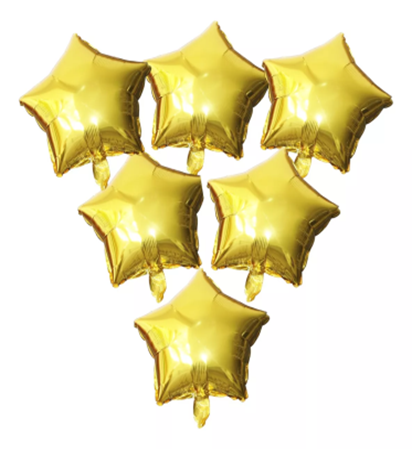 C4 GLOBO EN FORMA DE ESTRELLA DORADO 2159 50PZ
