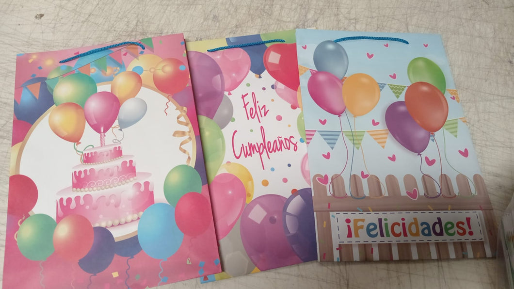 G4 BOLSA DE REGALO FELIZ CUMPLEAÑOS N3 60PZ