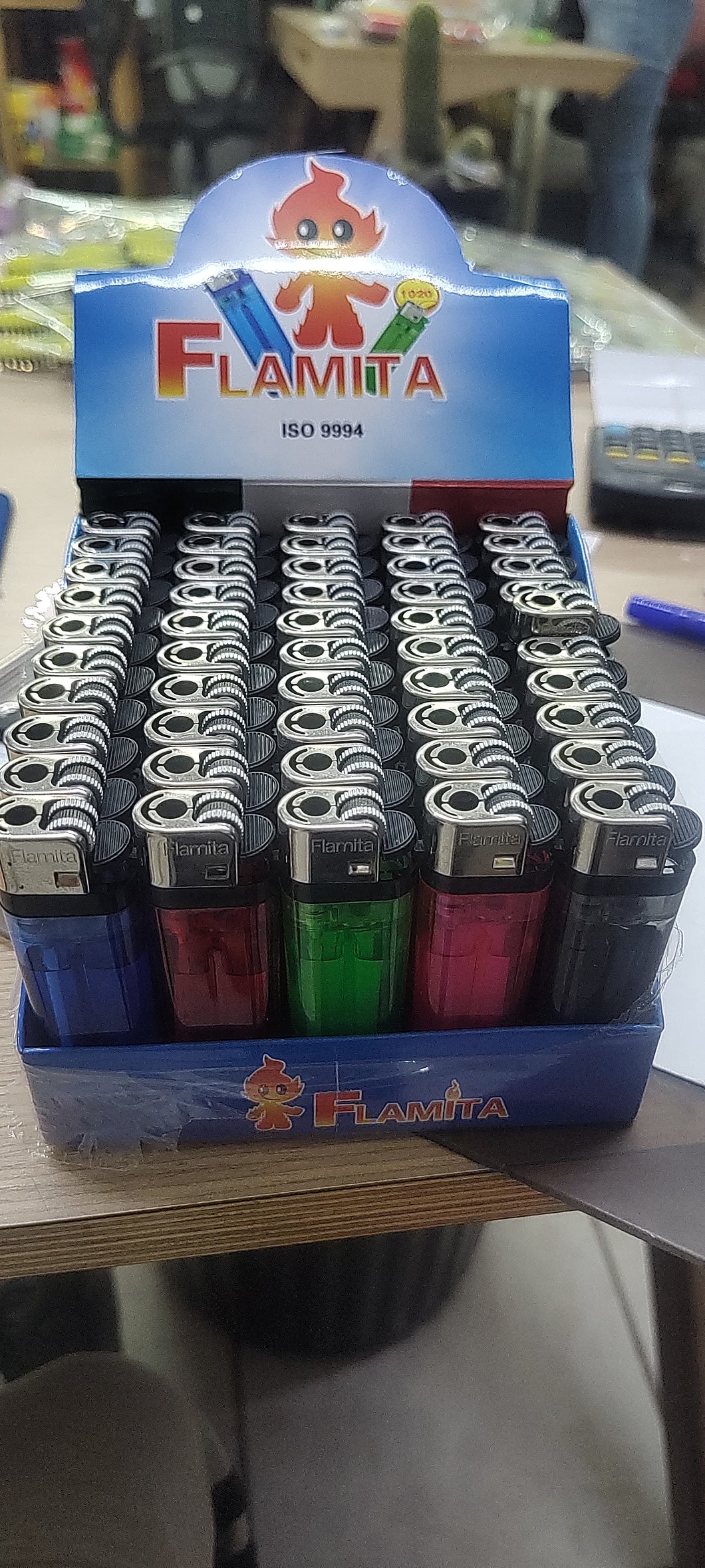 G3 Encendedor de piedra caja azul 50pz