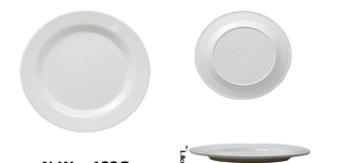 K1 PLATO BLANCO DE MELAMINA 1946 12PZ