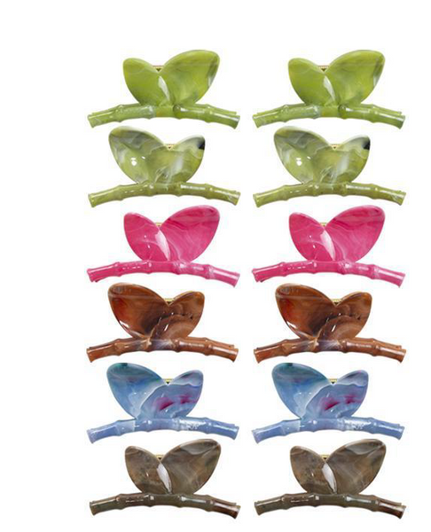 A3 PINZA MARIPOSA DE COLOR 12PZ