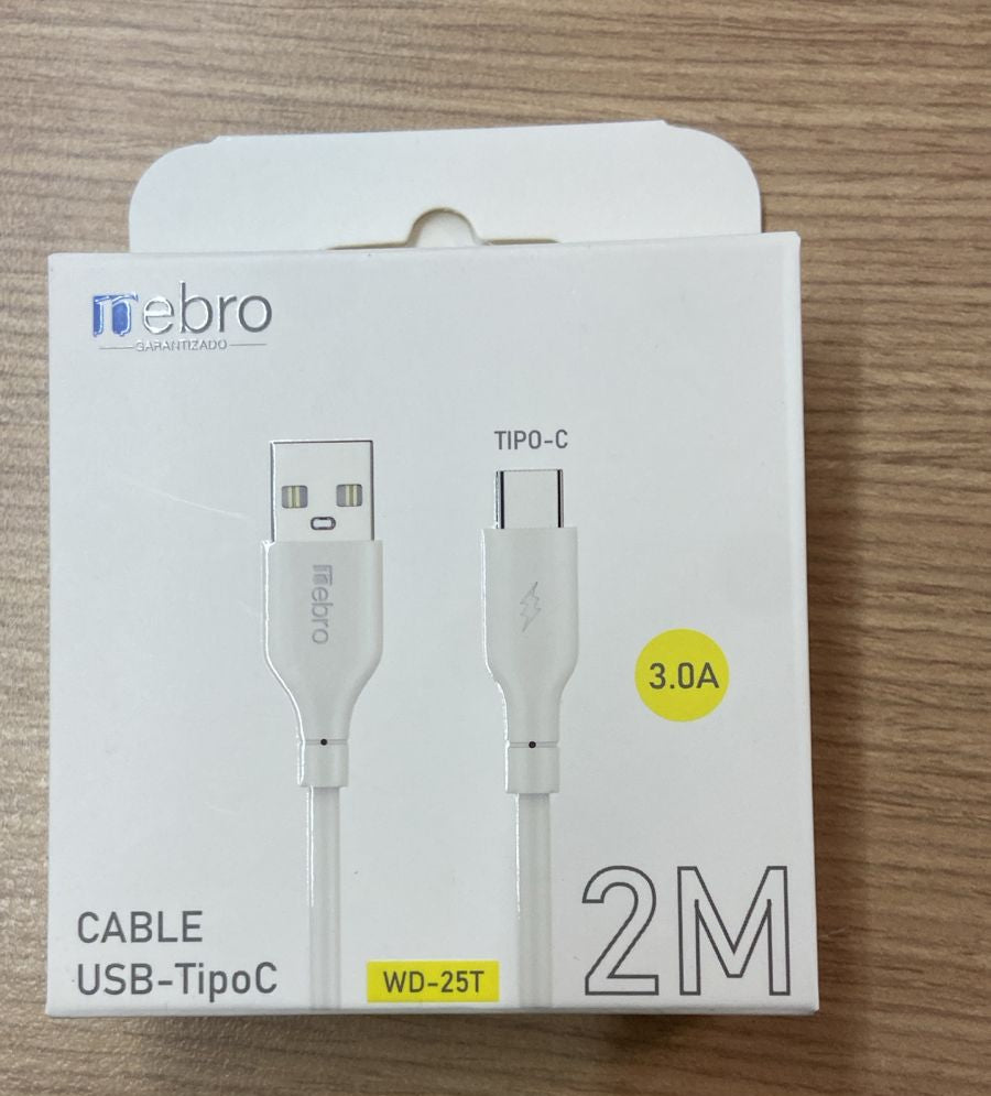 D1 CABLE USB-C 2.4A 2M 20PZ