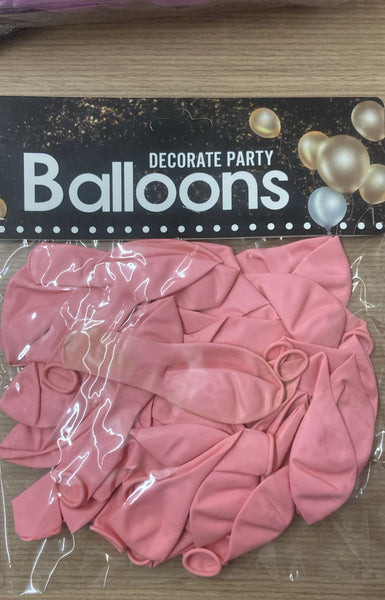 J2 BOLSA DE GLOBOS ROSA CLARO A12 12PZ
