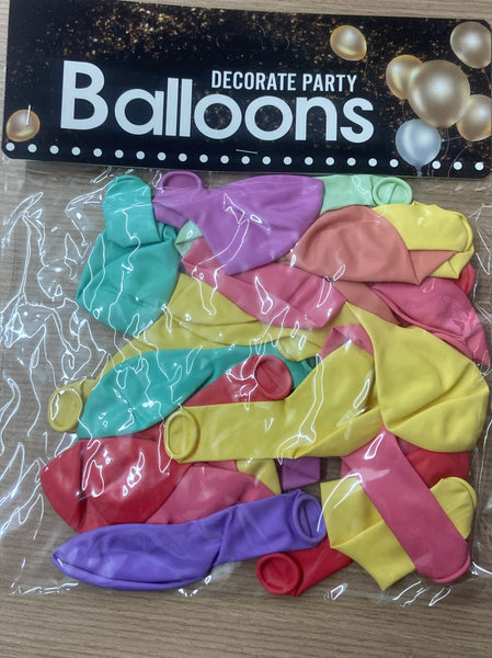 J3-J4 BOLSA DE GLOBOS COLOR PASTEL A10 12PZ