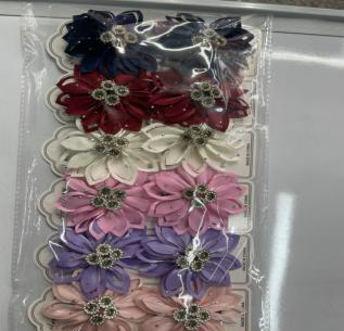 I5 PINZA PARA CABELLO EN FORMA DE FLOR 042 12PZ
