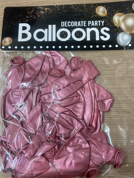 C3 BOLSA DE GLOBOS ROSA METALICO A01 12PZ