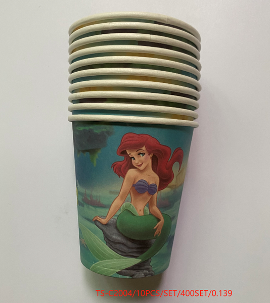 C4 Vaso Fiesta Sirenita 10PZ