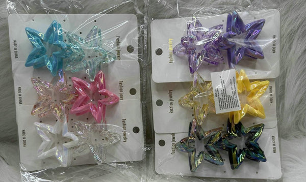 L2 PINZAS PARA PELO EN FORMA DE ESTRELLA 12PZ