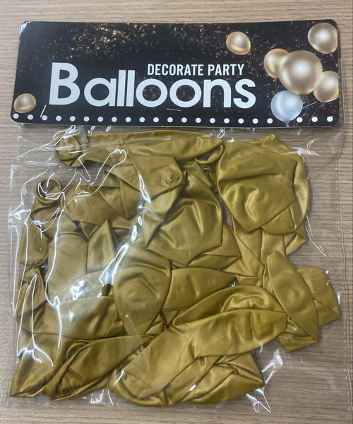 J2 BOLSA DE GLOBOS DORADOS A04  12PZ