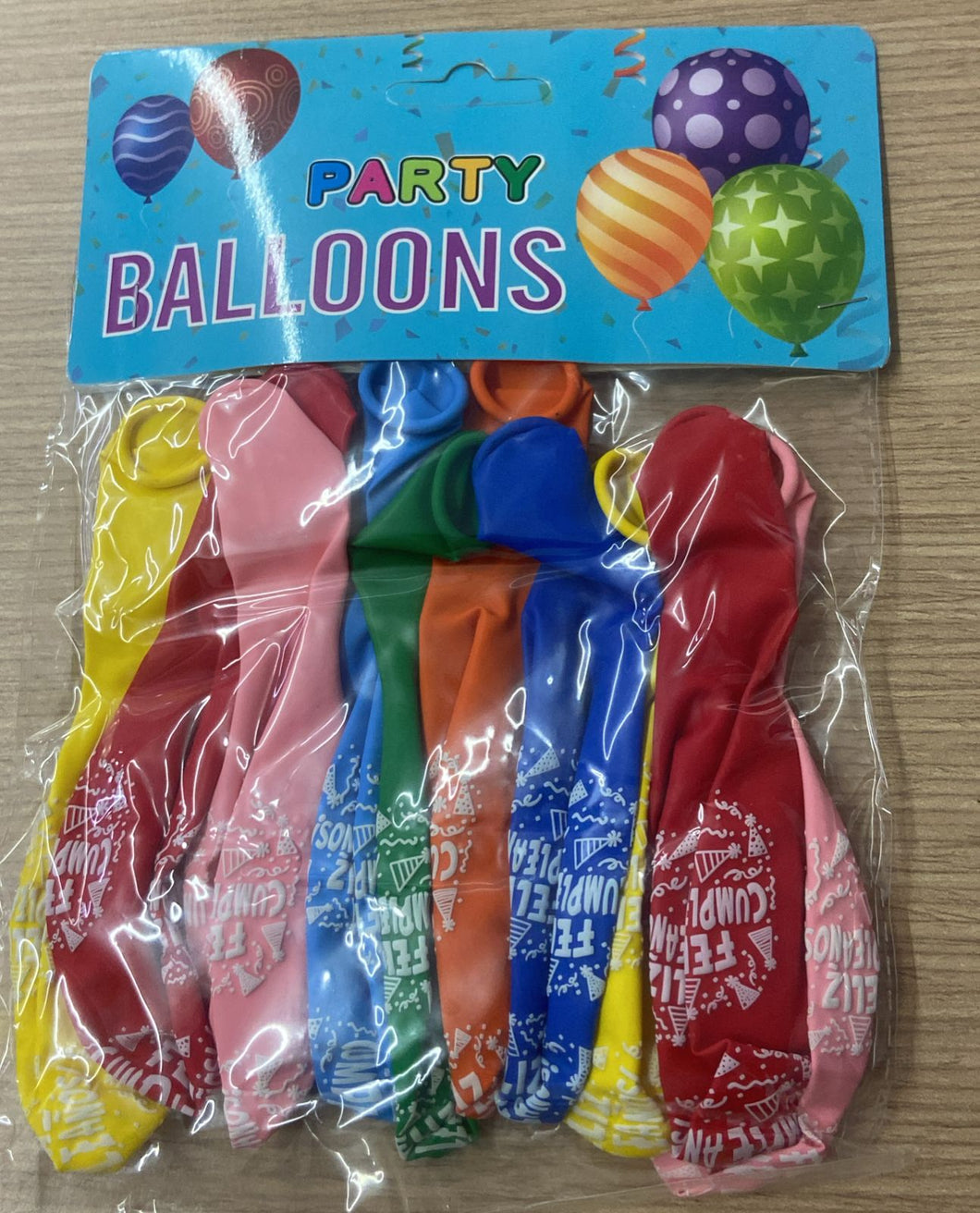 F3 BOLSA DE GLOBOS DE COLORES 241 12PZ
